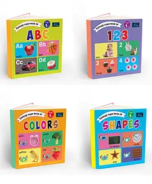Toddlers Foam Book Combo Abc 123 &  Colors & Shapes Pack of 4 Books - English