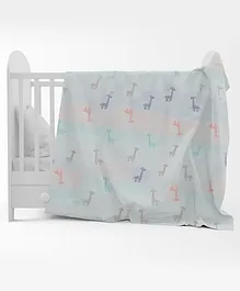 Bembika Baby Blanket 6 Layer Cotton Gauze Multipurpose Blanket - Giraffe White