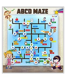 TodFod ABCD Maze Learning Toys Puzzle Maze- Multicolour