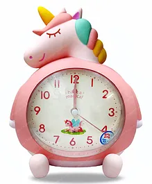 FunBlast Unicorn Themed Twin Bell Alarm Clock - Pink