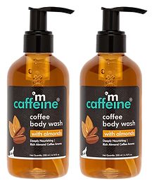 mCaffeine Coffee Body Wash with Almonds Pack of 2 - 200 ml Each