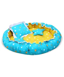 Fingo Brain Baby Bedding Set Reversible Round Shape with Pillow - Multicolor