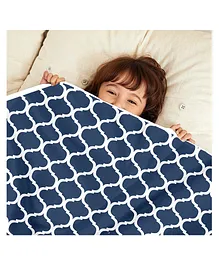 Divine Casa Micro Polyester Dohar Blanket For Toddler Upto 4 Years - Blue