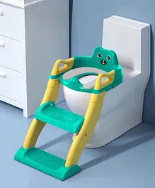 Baby Potty Training Toilet Seat Ladder - Yellow & Green