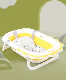 Foldable Bath tub with Cushion- Yellow