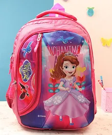 Sofia the First Theme School Backpack Pink- 16 Inches (Color and Print May Vary)