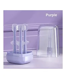 THE LITTLE LOOKERS Baby Toothbrush 3 in 1 Set - Purple