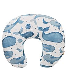 Crane Baby Feeding & Nursing Pillow Caspian Collection - Blue