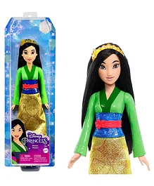 Disney Princess Mulan Posable Fashion Doll with Sparkling Clothing and Accessories  - Height 27 cm (Colour and Decorations May Vary)