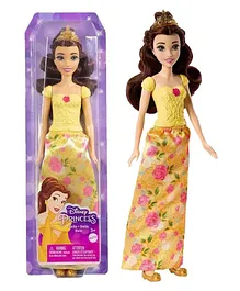 Disney Princess Belle Doll with Floral Printed Skirts - Height 31 cm (Colour and Decorations May Vary)