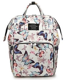 House of Quirk Diaper Bag Maternity Backpack Butterfly - Offwhite