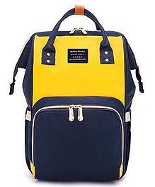 House of Quirk  Diaper Bag Maternity Backpack -  Dark  Blue & Yellow