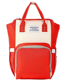 House of Quirk  Diaper Bag Maternity Backpack -  Red & Beige