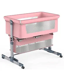 House of Quirk Baby Bassinet 3 in 1 Travel Sleeper Bedside Crib - Pink