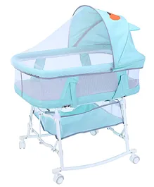 House of Quirk Foldable Cradle Crib Bassinet Baby Rack - Blue