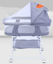 House of Quirk Foldable Cradle Crib Bassinet Baby Rack - Grey