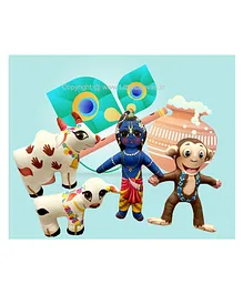 Little Canvas Natkhat Kanha Plush Dolls - Height 18 cm