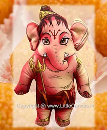 Little Canvas Lord Ganesha Plush Doll - Height 18 cm