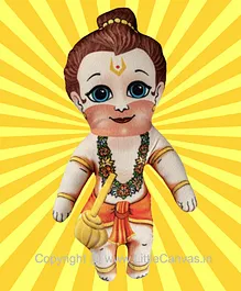 Little Canvas Lord Hanuman Plush Doll - Height 18 cm