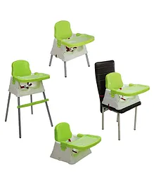 Safe-O-Kid Convertible 4 in 1 Booster Toddler High Chair Baby Booster Seat - Green