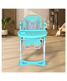 Safe-O-Kid Recliner High Chair with 7 Height Adjustable Tray & Safety Belt- Blue