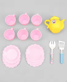Leemo Toys Mini Tea Party Set of 15 Pieces (Color & Design May Vary)