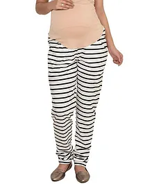 9teenAgain Maternity Striped Pajamas - Black & White