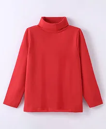 Fido Single Jersey Full Sleeves T-Shirt Solid- Red