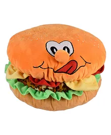 DearJoy Cute Burger Soft Toy and Pillow Orange - Length 32 cm