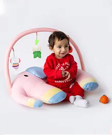 DearJoy Elephant Shaped Baby Feeding Pillow Learn to Sit Chair and Play Gym - Pink