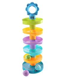 Toymate Cat Spiral Stacker Toy A Roll Ball Toy with 7 Layer Ball Drop Tower Run - Multicolor