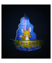 Chocozone Boat LED Night Lamp Plug In Lamp Wall Socket Night Light Home Decoration - Blue