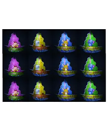 Chocozone Pack of 12 Night Lamps - Multicolor