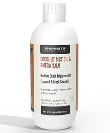 Sharrets Coconut MCT oil with Omega 3 6 9  Vegan Gluten Free - 946ml