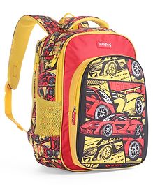 Babyhug School Backpack Extreme Speed Car Multicolor - 17 Inches