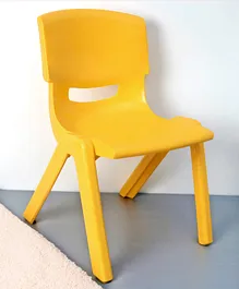 Strong and Durable  Plastic School Study Chair Medium Size - Yellow