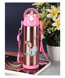 Passion Petals BPA Free Double Walled Vacuum Insulated Stainless Steel Water Bottle Pink - 500 ml