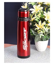 Passion Petals BPA Free Double Walled Vacuum Insulated Stainless Steel Water Bottle Red - 800 ml