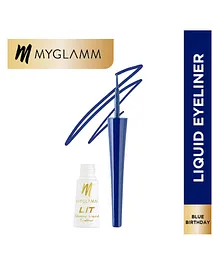 MyGlamm LIT Glossy Liquid Eyeliner Blue Birthday - 3.5 ml