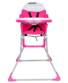 1st Step Flexi High Chair With 5 Point Safety Harness And Anti Skid Base - Pink