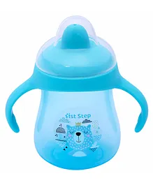 1st Step BPA Free Polypropylene Hard Spout Sipper With Twin Handles Blue - 250 ml