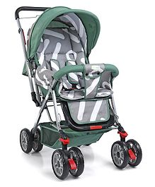 1st Step Yoyo Baby Stroller With 5 Point Safety Harness And Reversible Handlebar - Green