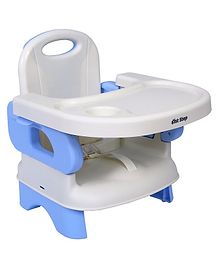 1st Step 0 Blue 1st Step 2 in 1 Portable Booster Seat Cum Feeding Chair with 2 Level Height Adjustment and 5 Point Safety Harness-Blue