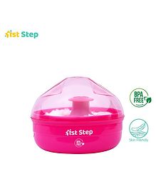 1st Step Soft Powder Puff With Case - Pink White