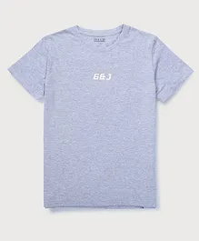 GINI & JONY Half Sleeves Brand Name Printed Tee - Grey