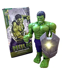 NEGOCIO Hulk Toys for Boys Action Figure Avengers Figures Rotate Lightning Music Walking - Height 23 cm (Color May Vary)