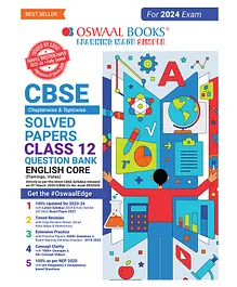 Oswaal CBSE Chapterwise Solved Papers 2023-2014 Class 12th  2024 Exam - English Core