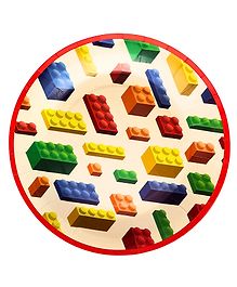 Party Anthem Building Blocks Paper Plate - Diameter 9 Inches pack of 20