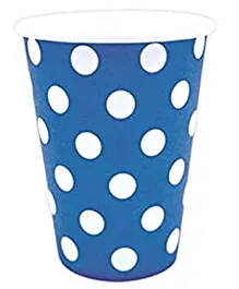 Party Anthem Polka Dotted Paper Cups Blue - Pack of 20
