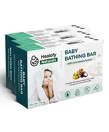 Healofy Naturals Baby Bathing Bar with Goodness of Kokum Butter & Extra Virgin Coconut Oil Pack of 3 - 75 g Each